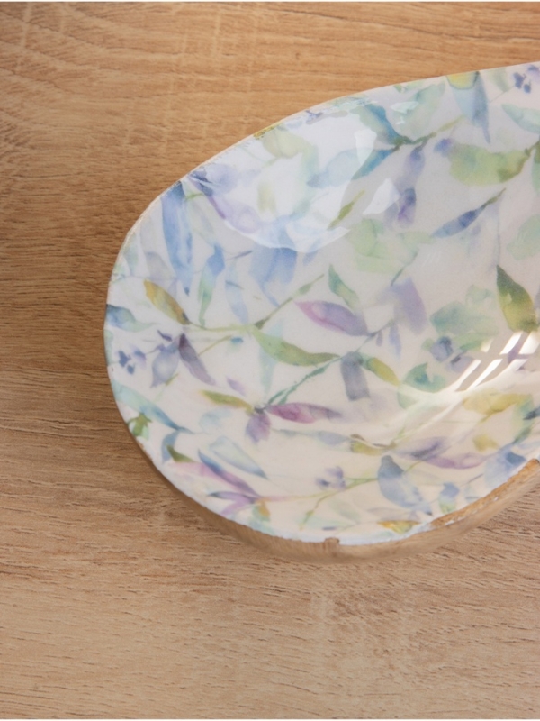 Подставка под ложку "Оттенки сирени" дерево манго 25,5х9х3,8 см