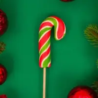 Карамель на палочке "Трость мини красно/белая/зелёная", 15 г