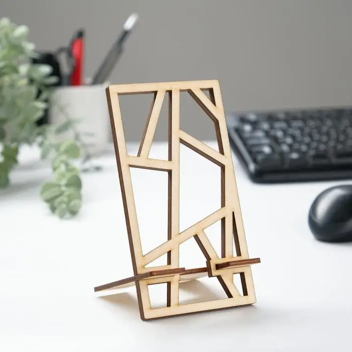 Подставка под телефон &laquo;Линии&raquo;, 15&times;8 см, дерево