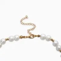 Кулон на жемчужных бусах "Морская звезда", цвет белый в золоте