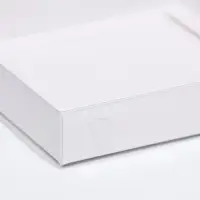 Коробка сборная, белая с PVC крышкой, 16&times;16&times;3 см