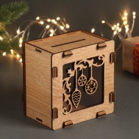 Новогодняя копилка "Новогодние игрушки" 12х12х9 см Новогодняя копилка "Новогодние игрушки" 12х12х9 см