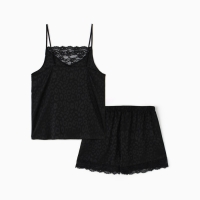 Пижама женская (топ, шорты) KAFTAN Leo black collection р-р 44-46