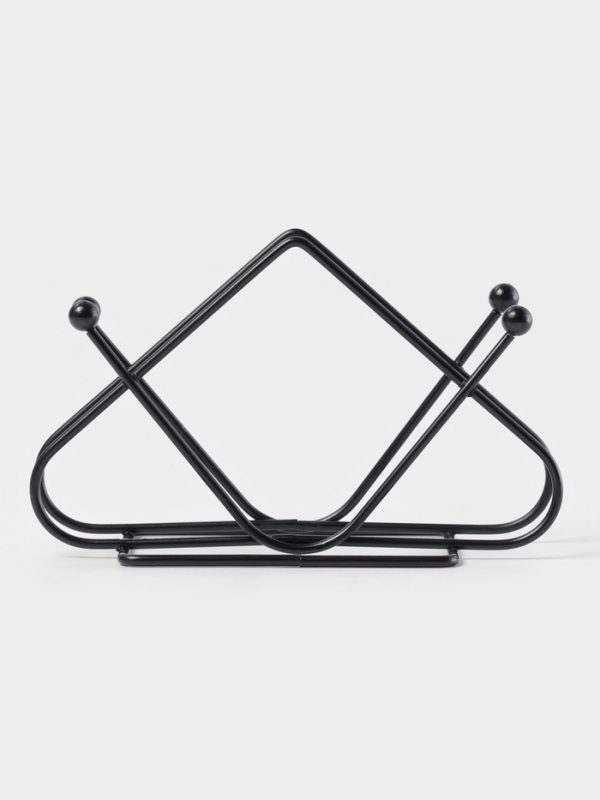 Салфетница Доляна &laquo;Треугольники&raquo;, чёрная