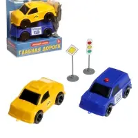 Игровой набор &laquo;Главная дорога&raquo; 2 машинки и 12 дорожных знакв 09466
