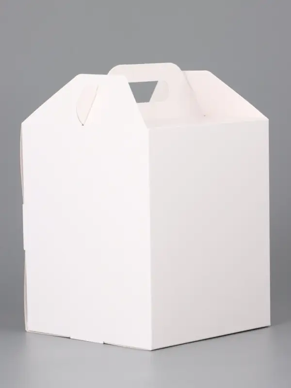 Коробка подарочная пасхальная с окном, белая, 15&times;15&times;18 см