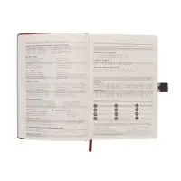 Ежедневник недатированный формат А5, с хлястиком, 80л, линия, пвх, Коричневый