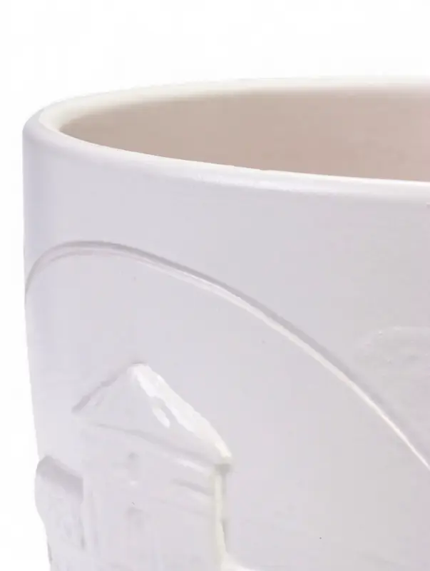 Набор горшков цветочный поддоном 4 шт 0,6 / 1,4 / 2,5 / 5 л керамика белый Галандия