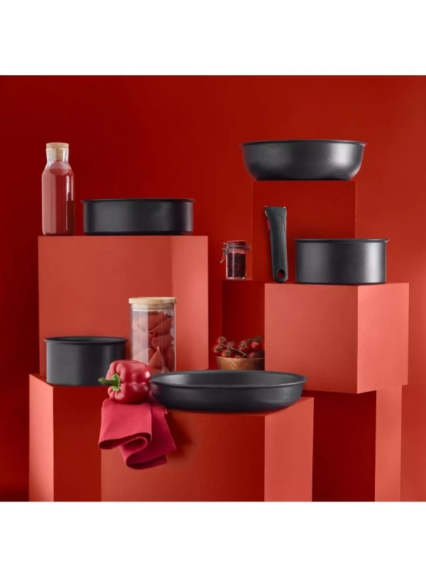 Набор посуды со съемной ручкой Ingenio Exception Noir