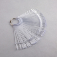 Палитра для лаков на кольце, 50 ногтей, форма овал, цвет прозрачный