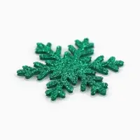 Снежинки зелёные, на клеевой основе, 3 &times; 3 см (набор 12 шт)