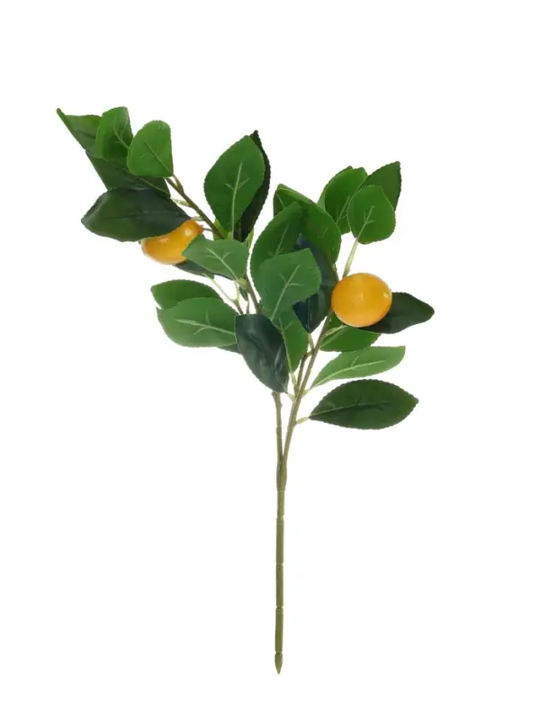 Цветы искусственные "Ветка лимона" d-5 см 44 см, жёлтый