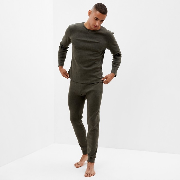 Комплект мужской термо (лонгслив, брюки) MINAKU цвет хаки, р-р 52 Комплект мужской термо (лонгслив, брюки) MINAKU цвет хаки, р-р 52