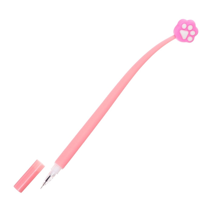 Ручка гелевая-прикол, синий стержень, Лапки МИКС