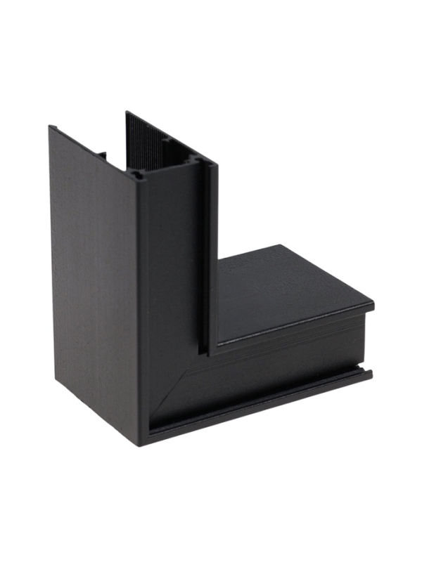 Коннектор угловой для магнитного шинопровода, серия "Broad", открытый монтаж, алюминий