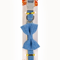 Ошейник "Джентельмен жакардовый", 40 х 1,5 см, синий Ошейник "Джентельмен жакардовый", 40 х 1,5 см, синий