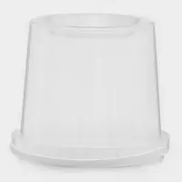 Ведро с ручкой одноразовое, пластик, 1 л, пищевое, прозрачное