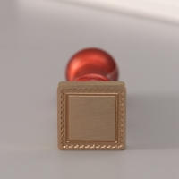 Печать для сургуча с пластиковой ручкой "Рамка в виде марки" 6,3х2,5х2,5 см