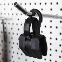 Крючок - вешалка с прищепкой, 50 шт. 3&times;5.5&times;1.7 см, чёрный