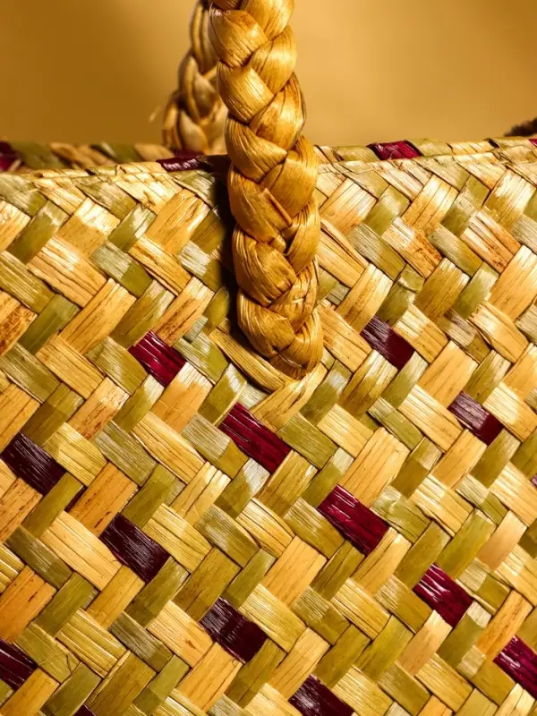 Сумка плетёная из пандана и водного гиацинта 38х14х40 см