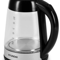 Чайник HYK-G3803 1.7л. 2200Вт черный серебристый