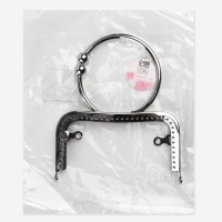 Фермуар пришивной, 12.5×7.5 см, с ручкой d=7.5×9 см, цвет серебристый Фермуар пришивной, 12.5×7.5 см, с ручкой d=7.5×9 см, цвет серебристый