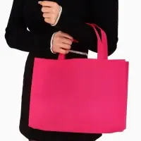 Пакет с петлевой ручкой, сумка - шопер &laquo;Эко&raquo;, 35&times;31&times;8 см, фуксия