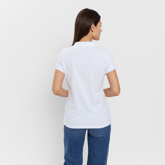Футболка (поло) женская MINAKU REGULAR FIT: цвет белый, р-р 48