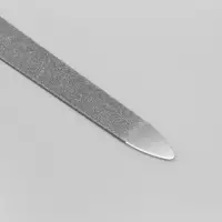 Пилка металлическая для ногтей, 15 см, в чехле, цвет серебристый, чёрный