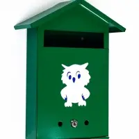 Ящик почтовый с замком, вертикальный "Филин", зеленый
