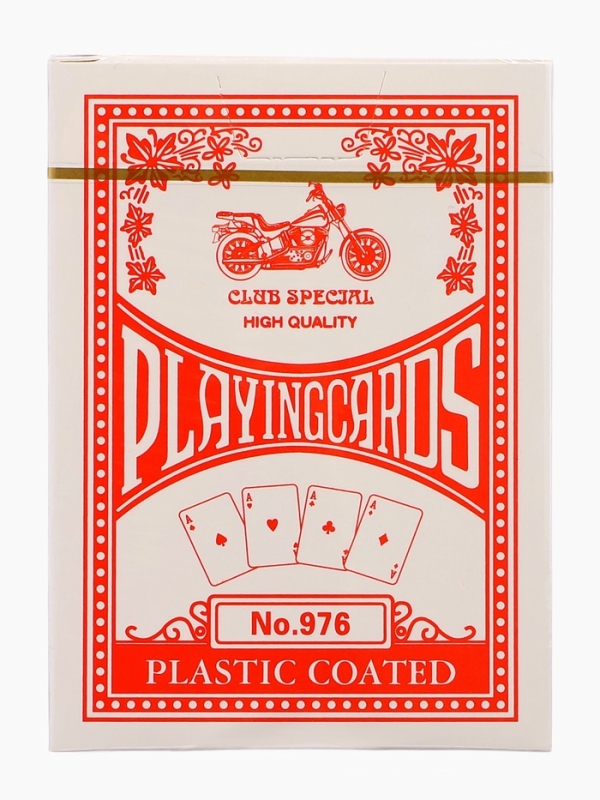 Карты игральные 54 шт "Мотоцикл", карта 6.2 х 8.7 см, красная рубашка, 280 г