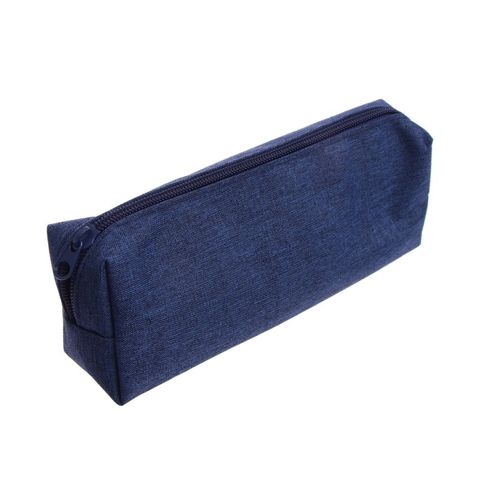 Пенал школьный на молнии "Джинс", МИКС