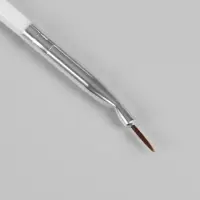 Кисть для дизайна ногтей, изогнутая, точечная, 17.5 см, d=2&times;7 мм, белая
