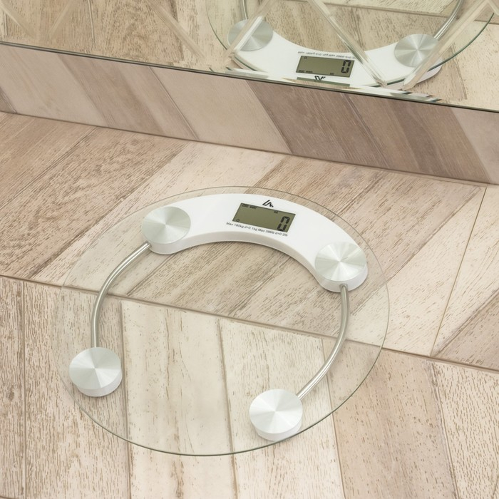 Весы напольные Luazon LVE-001, электронные, до 180 кг, 1хCR2032, стекло, белые Весы напольные Luazon LVE-001, электронные, до 180 кг, 1хCR2032, стекло, белые