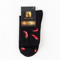 Носки мужские «Перцы» цвет чёрный, размер 29 Носки мужские «Перцы» цвет чёрный, размер 29