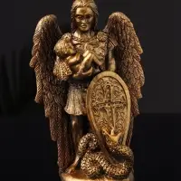 Фигура "Архангел Михаил" 14х9х4 см, бронза