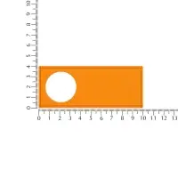 Лейбл из ПВХ с вырубкой &laquo;Круг&raquo;, оранжевый неон