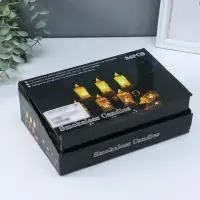 Светодиодная свеча LED "Свеча с подтёками, грани" 3хLR41, прозрачный 3,5х3,5х7 см