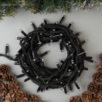 Гирлянда «Нить» 10 м, IP65, УМС, тёмная нить, 100 LED, свечение синее, 220 В Гирлянда «Нить» 10 м, IP65, УМС, тёмная нить, 100 LED, свечение синее, 220 В