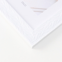 Фоторамка пластик "МИРАМ" 15х21 см, белый, волнистый Фоторамка пластик "МИРАМ" 15х21 см, белый, волнистый