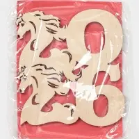 Подставка под горячее Доляна &laquo;Новый год 2026&raquo;, 9&times;8 см, дерево