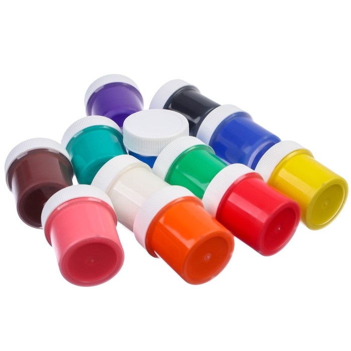 Гуашь 12 цветов х 20 мл, &laquo;Тачки&raquo;