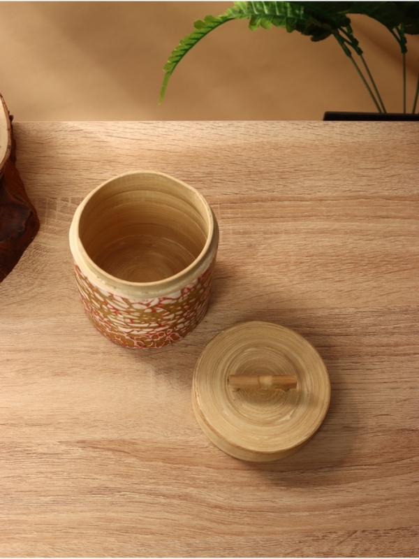 Банка для сыпучих продуктов 9х9х10 см, бамбук