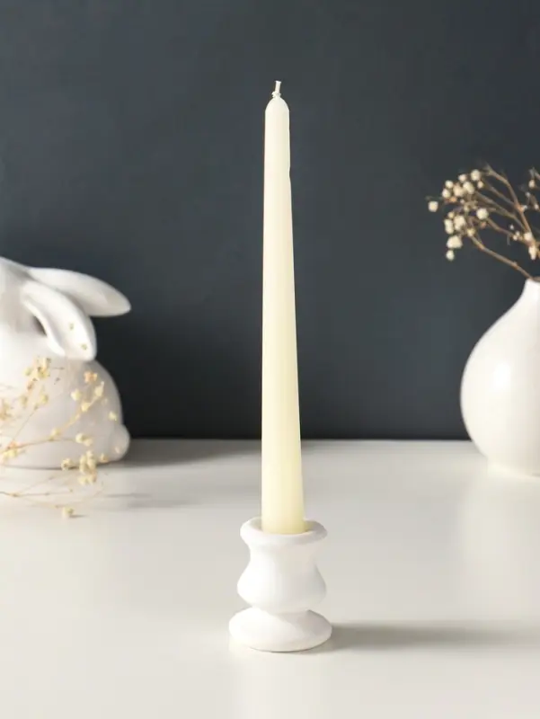 Набор свечей античных, 2,3х 24,5 см, 5 ч, 55 г, 4 штуки, слоновая кость