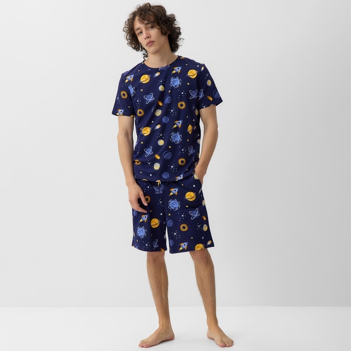 Пижама мужская (футболка и шорты) KAFTAN Space, р-р 54 Пижама мужская (футболка и шорты) KAFTAN Space, р-р 54