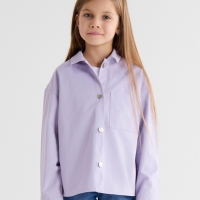 Рубашка детская MINAKU: Jeans collection, цвет лавандовый, рост 134 см