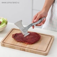 Молоток для мяса с топориком Доляна, 22 см, цвет серый
