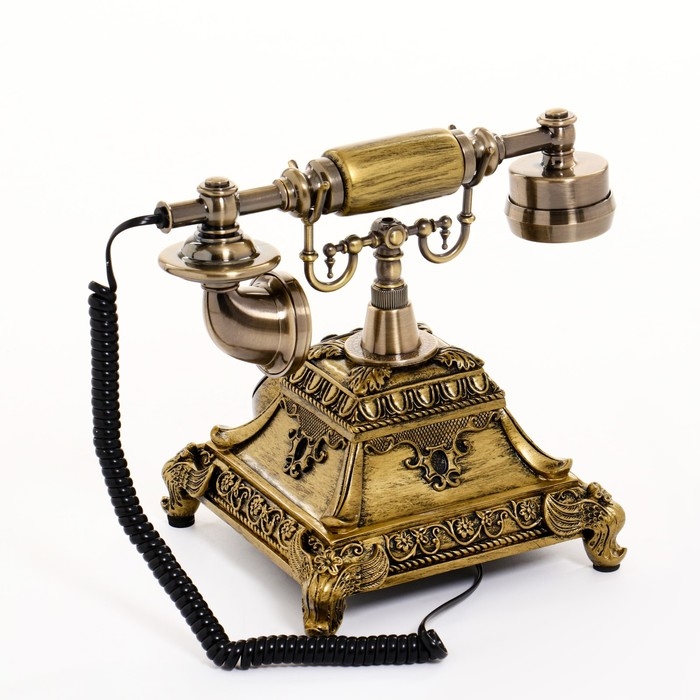Ретро-телефон Ретро-телефон "Амес", 18 х 24 х 25 см, позолота