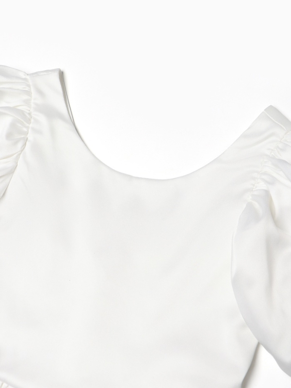 Платье нарядное детское MINAKU: PartyDress, молочное, рост 110 см