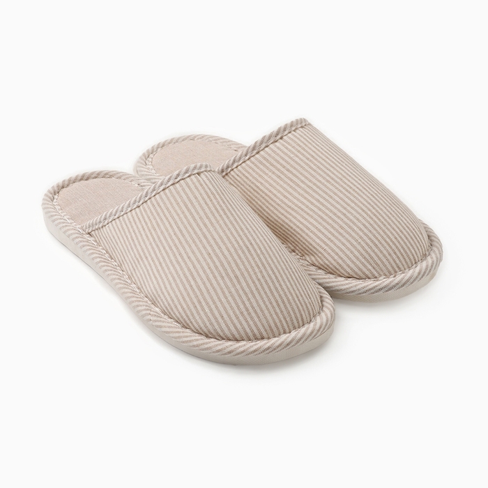 Тапочки женские, размер 36-37, цвет бежевый Тапочки женские, размер 36-37, цвет бежевый